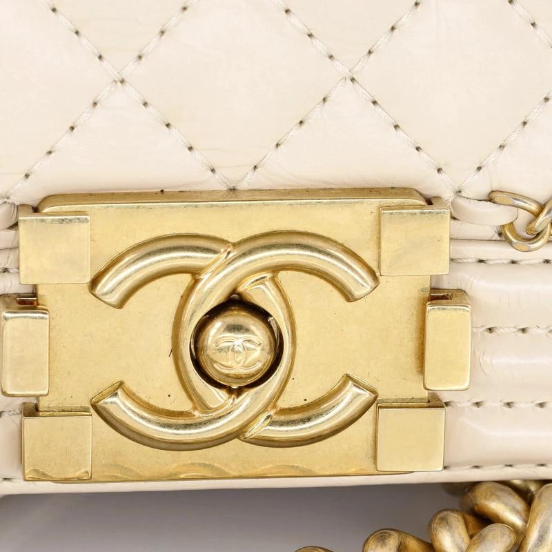 Chanel Jacket Boy Flap Bag Quilted Aged Calfskin Small - 7