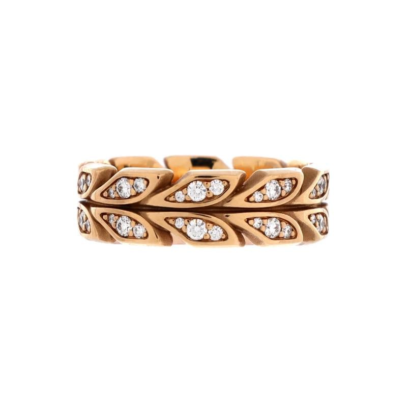 Tiffany & Co. Victoria Vine Band Ring 18K Rose Gold with Diamonds: Measurements: Size: 6, Width: 6 mm . Condition: Pre-owned - Good,Brand: Tiffany & Co.,Main Stone: Diamond,Metal: 18K Rose Gold,Metal Purity: 18K,Ring Size: 6,Type: Ring,Color: Rose Gold,Style: 18K