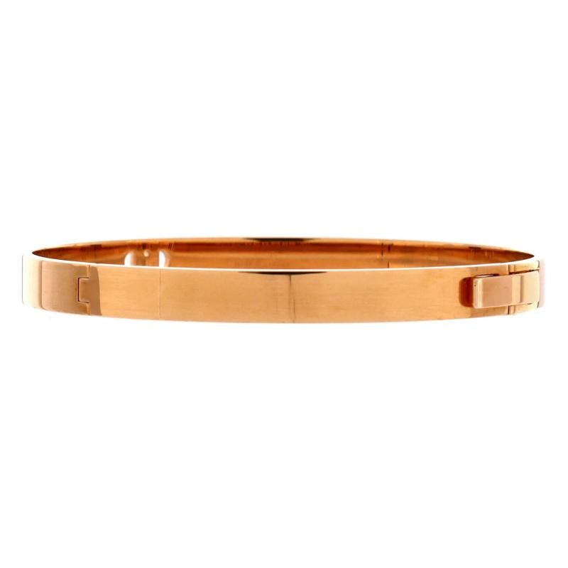 Hermes H d'Ancre Bracelet 18K Rose Gold with Diamonds Small - 3