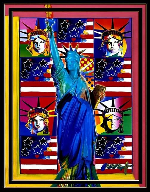 PETER MAX Signed Original Painting Framed - 2