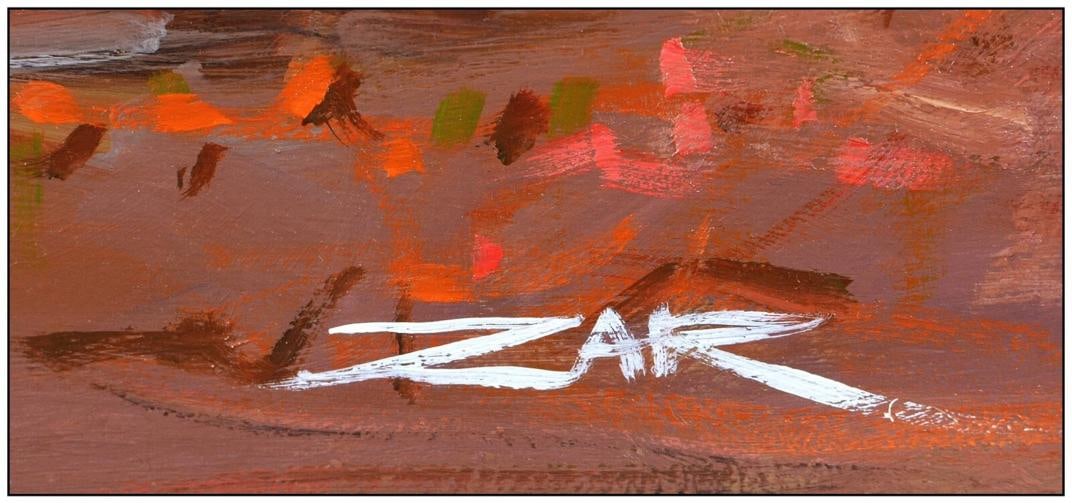 James Zar Signed Original Oil Painting On Board Framed - 4
