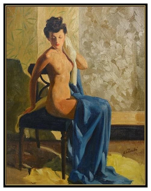 Al Buell Signed Original Oil Painting On Canvas Board Framed - 2