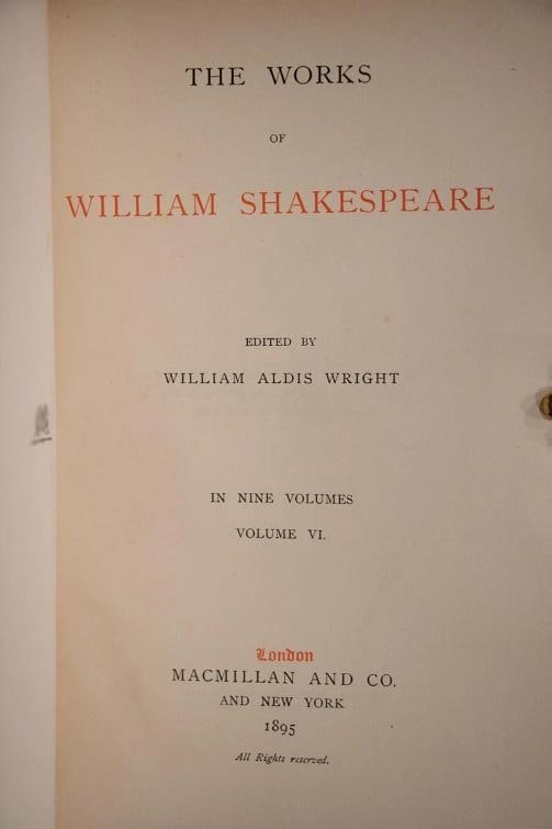 1891 The Works of William Shakespeare Fine Leather Bindings - 13