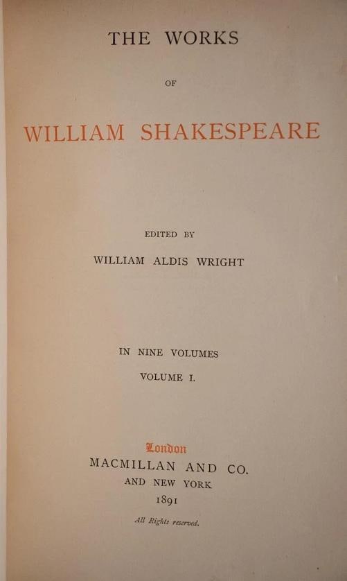 1891 The Works of William Shakespeare Fine Leather Bindings - 3