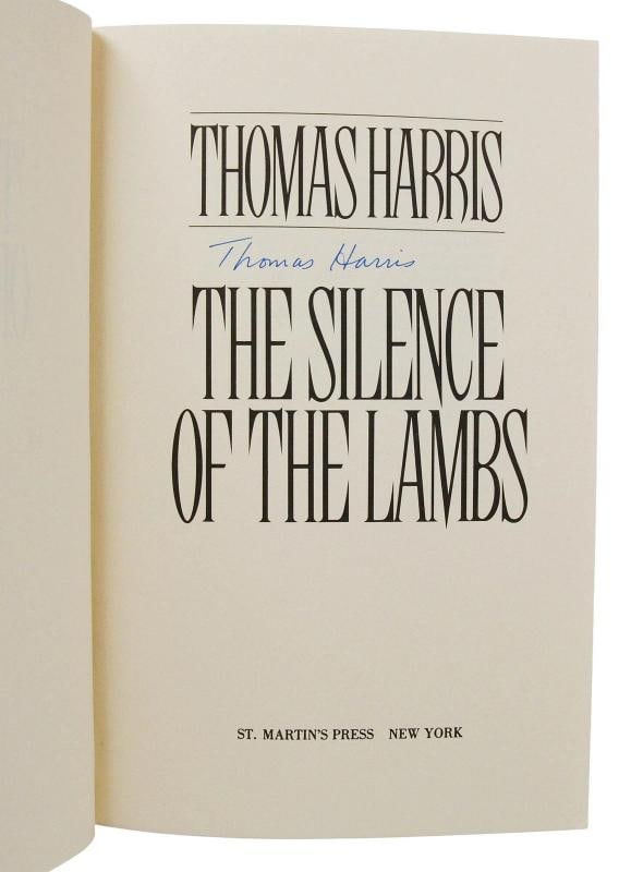 The Silence of the Lambs ~ SIGNED by THOMAS HARRIS ~ Signed First ~ 1st 1988 - 5