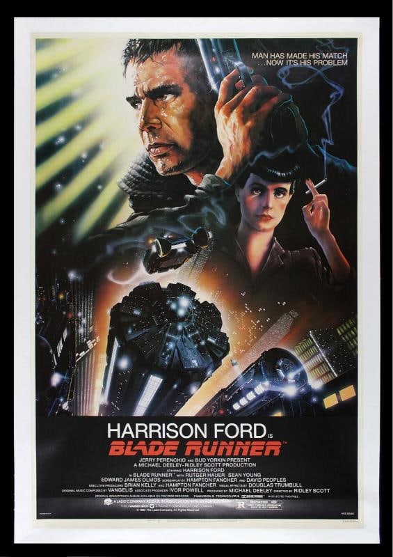 BLADE RUNNER VINTAGE 40" x 60" ORIGINAL MOVIE POSTER 1982 ~ LINEN BACKED: Industry: Movies,Object Type: Poster,Original/Reproduction: Original,Country of Origin: United States