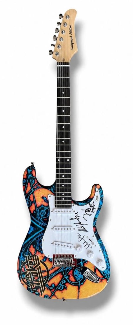THE STROKES: Albert Hammond Jr, Frabrizio Moretti & Nikolai Fraiture Signed Custom Guitar (JSA) - 2