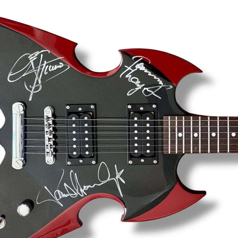 KISS: Gene Simmons, Paul Stanley, Peter Criss & Tommy Thayer Signed Guitar (JSA LOA) - 2