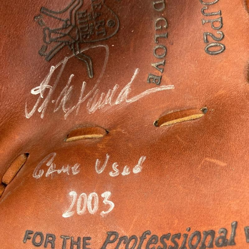 Jorge Posada Signed 2003 Game Used Baseball Glove Mitt PSA DNA & JSA COA - 2
