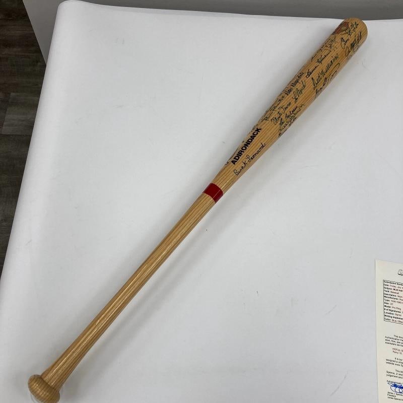 Beautiful Hall Of Fame Legends Multi Signed Baseball Bat 37 Sig Ted Williams JSA - 3