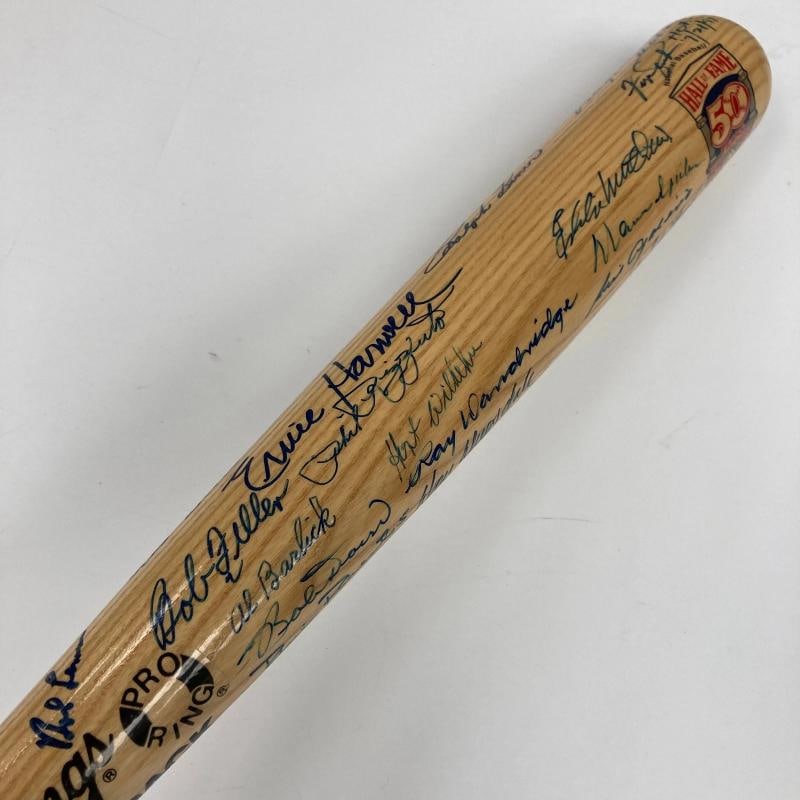 Beautiful Hall Of Fame Legends Multi Signed Baseball Bat 37 Sig Ted Williams JSA - 5