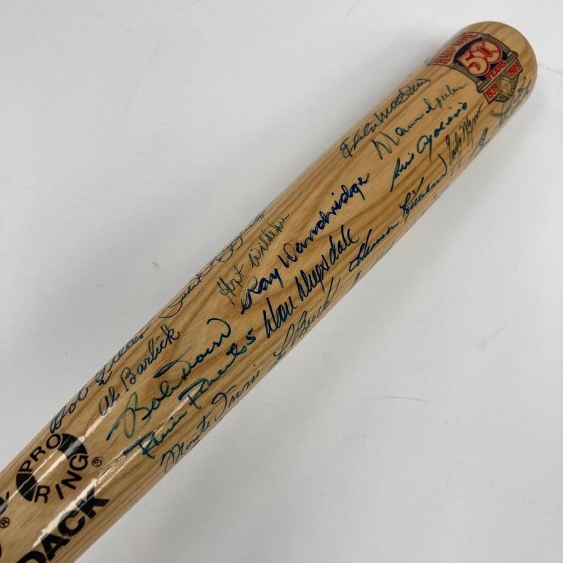 Beautiful Hall Of Fame Legends Multi Signed Baseball Bat 37 Sig Ted Williams JSA - 6