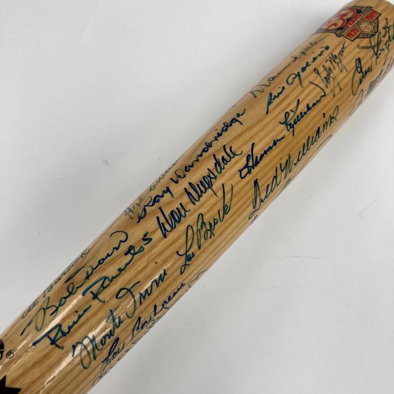 Beautiful Hall Of Fame Legends Multi Signed Baseball Bat 37 Sig Ted Williams JSA - 7
