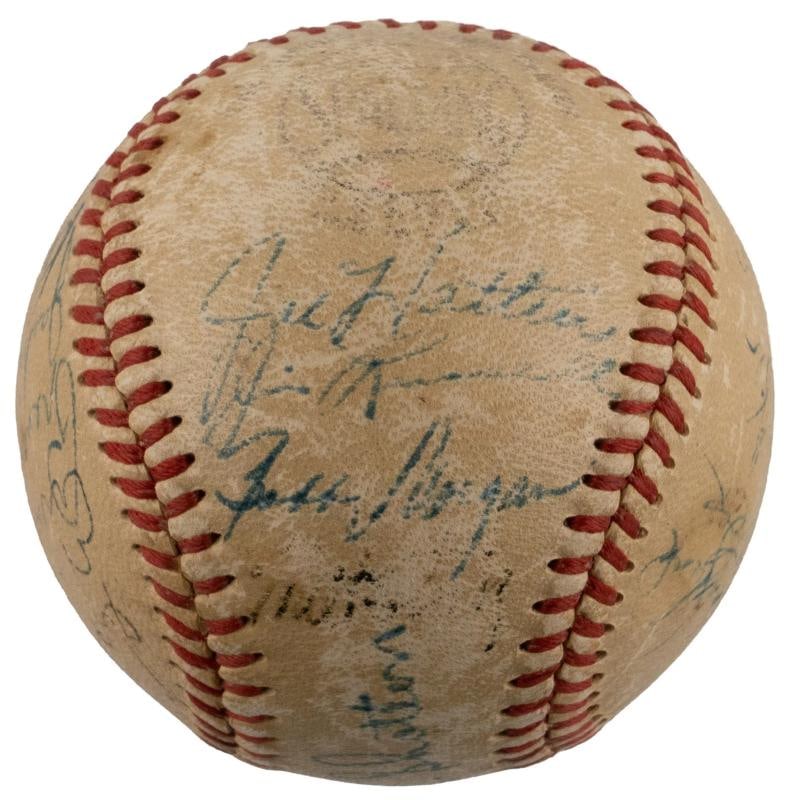 Jackie Robinson 1950 Brooklyn Dodgers Team Signed Baseball PSA DNA COA - 4