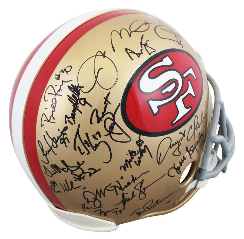49ers Legends (37) Montana, Young, Rice, Clark +33 Signed F/S Proline Helmet PSA - 3