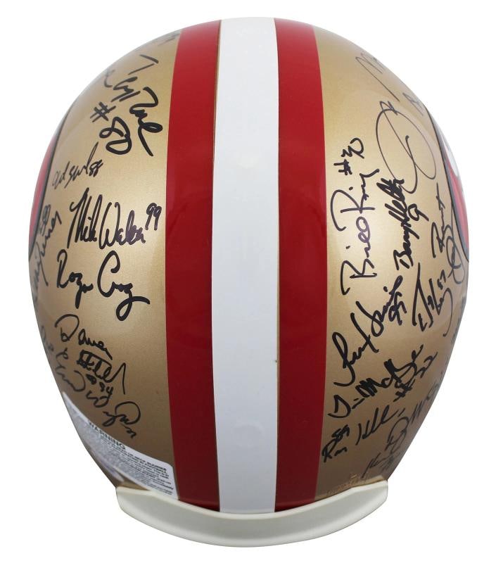 49ers Legends (37) Montana, Young, Rice, Clark +33 Signed F/S Proline Helmet PSA - 6