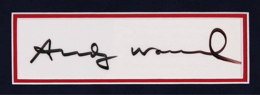 Andy Warhol Authentic Signed & Framed 2.5x7.5 Cut Signature (Beckett LOA) - 2