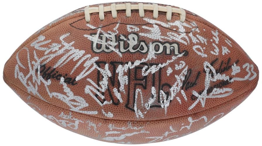 1991 Chicago Bears Team Signed Football 25+Sigs With Walter Payton JSA COA - 2