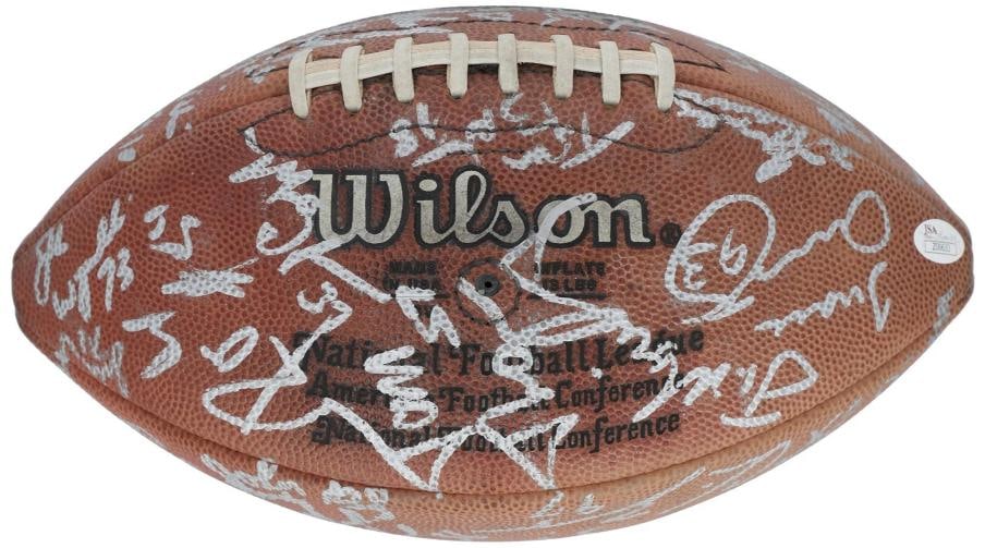 1991 Chicago Bears Team Signed Football 25+Sigs With Walter Payton JSA COA - 3