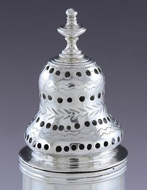 1802/1805 Fab Pair English Georgian Sterling Silver Shakers / Casters - 3