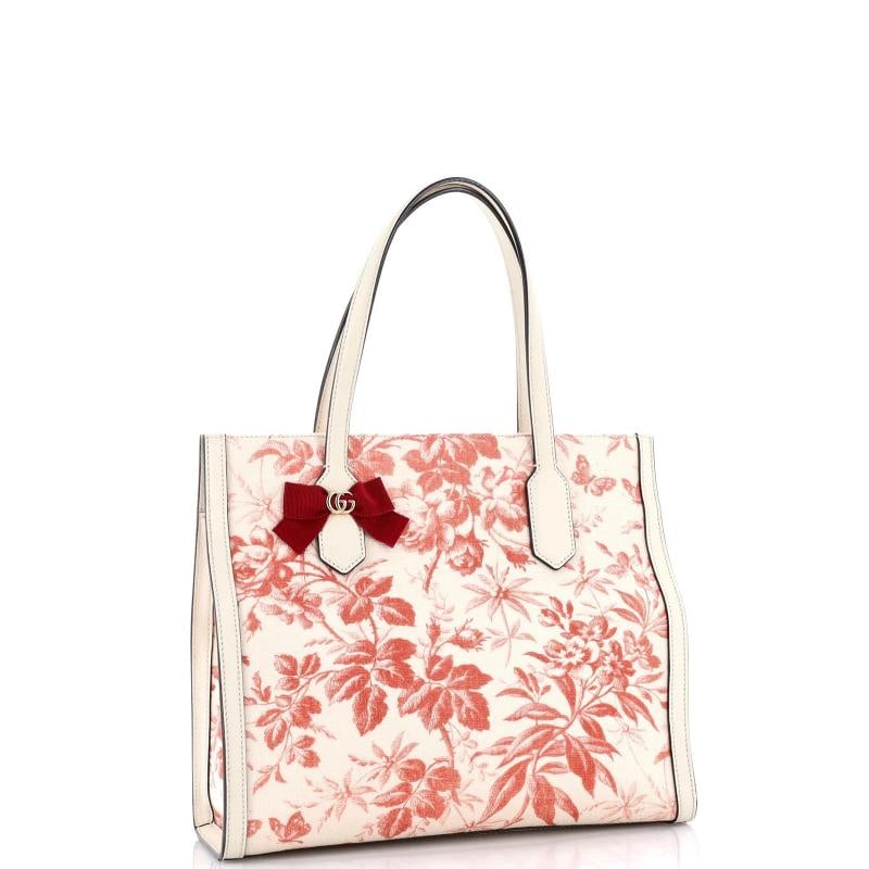 Gucci GG Ribbon Tote Coated Printed Canvas Medium - 2