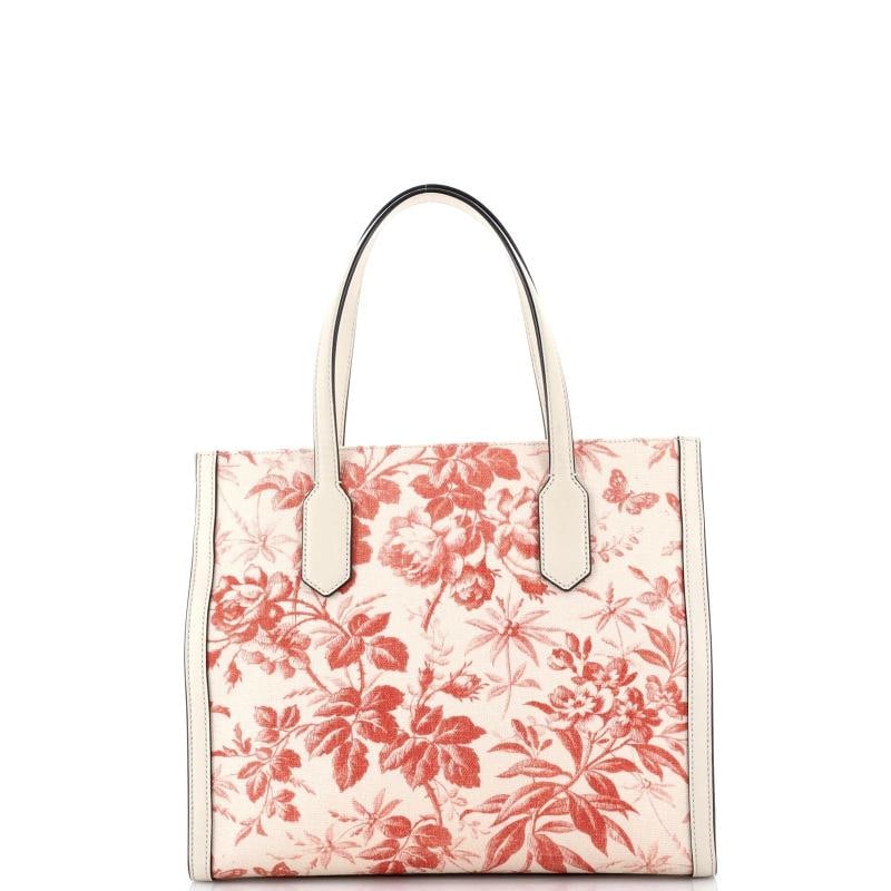 Gucci GG Ribbon Tote Coated Printed Canvas Medium - 3