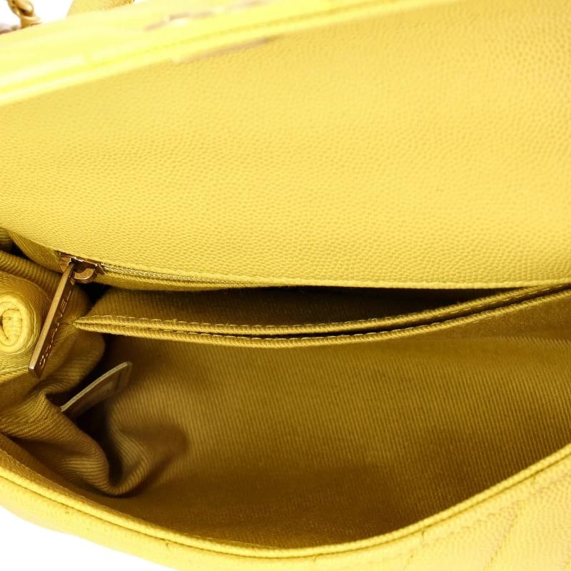 Chanel Coco Top Handle Bag Chevron Caviar Mini - 5
