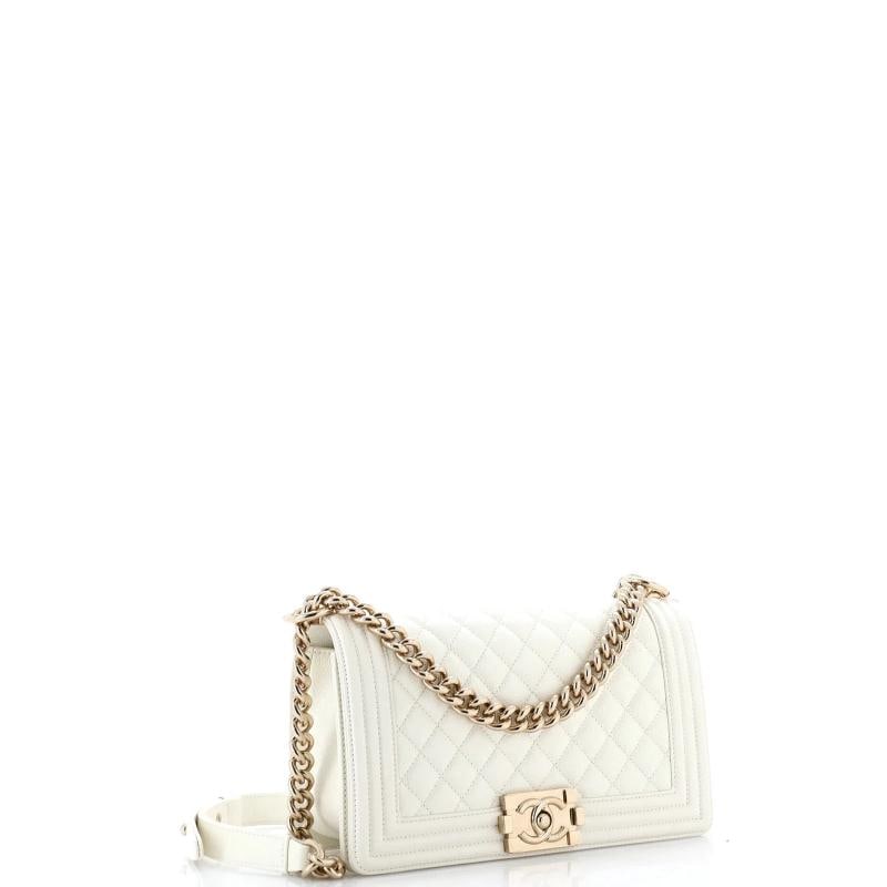 Chanel Boy Flap Bag Quilted Caviar Old Medium - 2