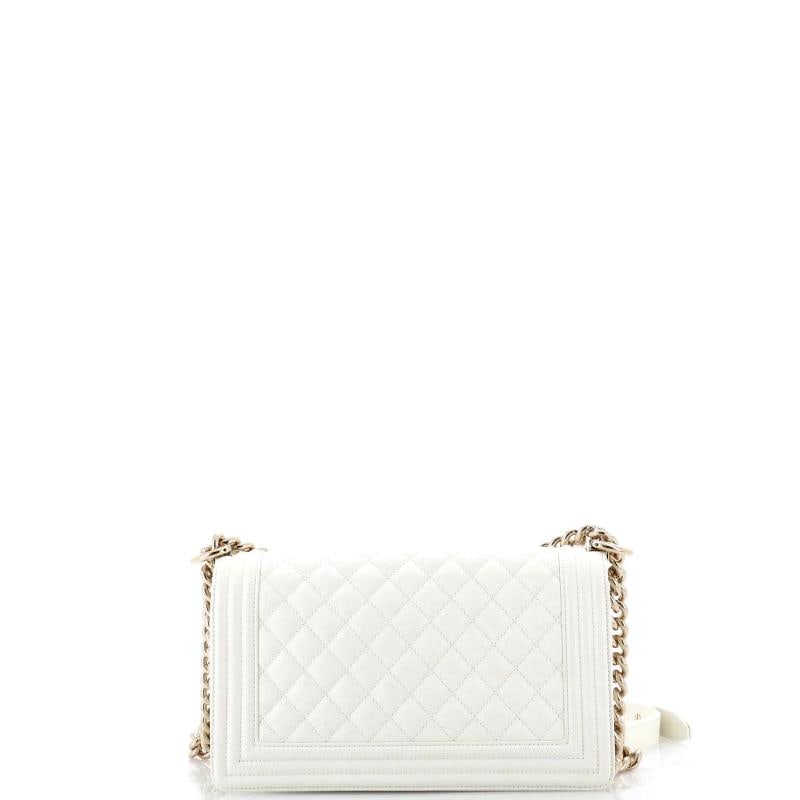 Chanel Boy Flap Bag Quilted Caviar Old Medium - 3