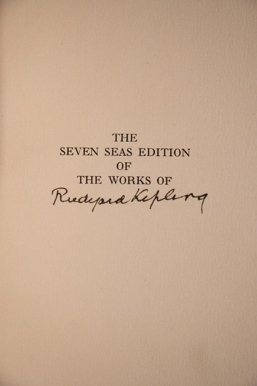1914 The Works of Rudyard Kipling Limited Edition **Signed** Deluxe Leather - 7