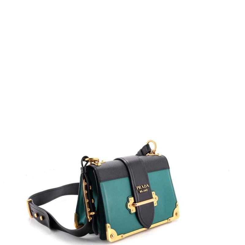Prada Cahier Crossbody Bag Leather and Saffiano Leather Small - 2
