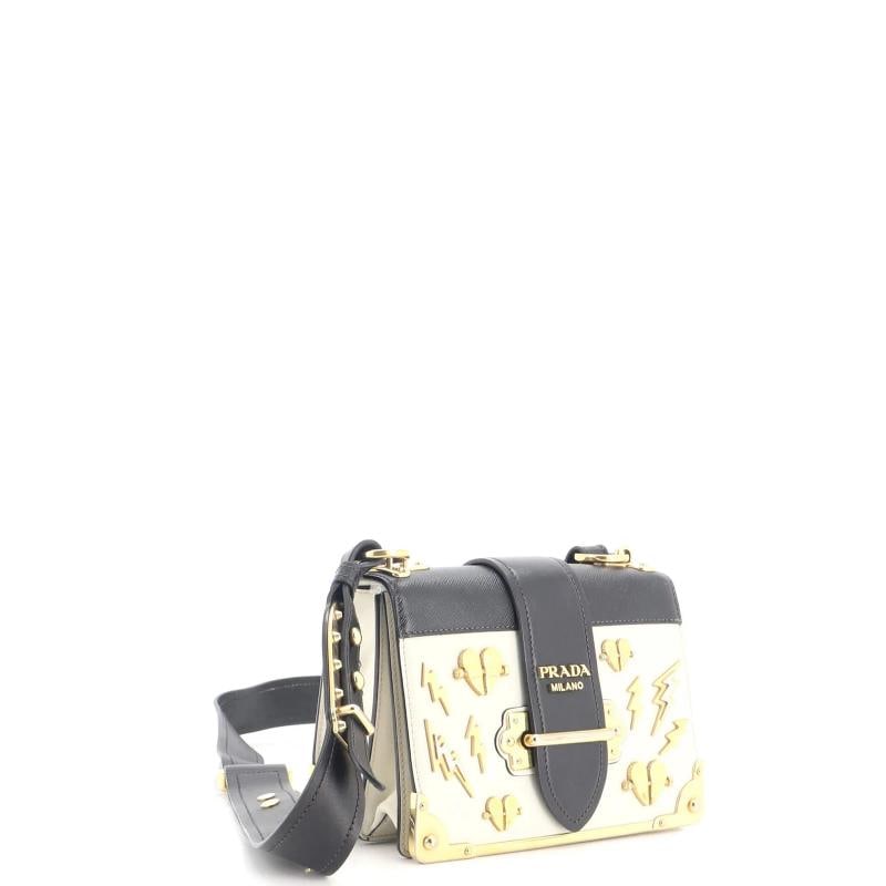Prada Cahier Crossbody Bag Embellished Leather Small - 2