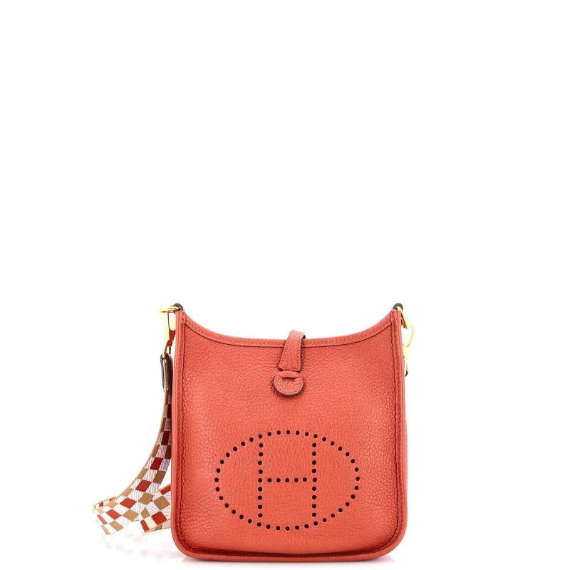 Hermes Evelyne Bag Gen III Clemence TPM: Condition: Pre-owned - Excellent,Brand: Hermes,Exterior Material: Leather,Style: Cross Body Bags,Exterior Color: Brown,Department: Women,Size: Tpm,Accessories: With Strap Condition: Great. Exterior: m