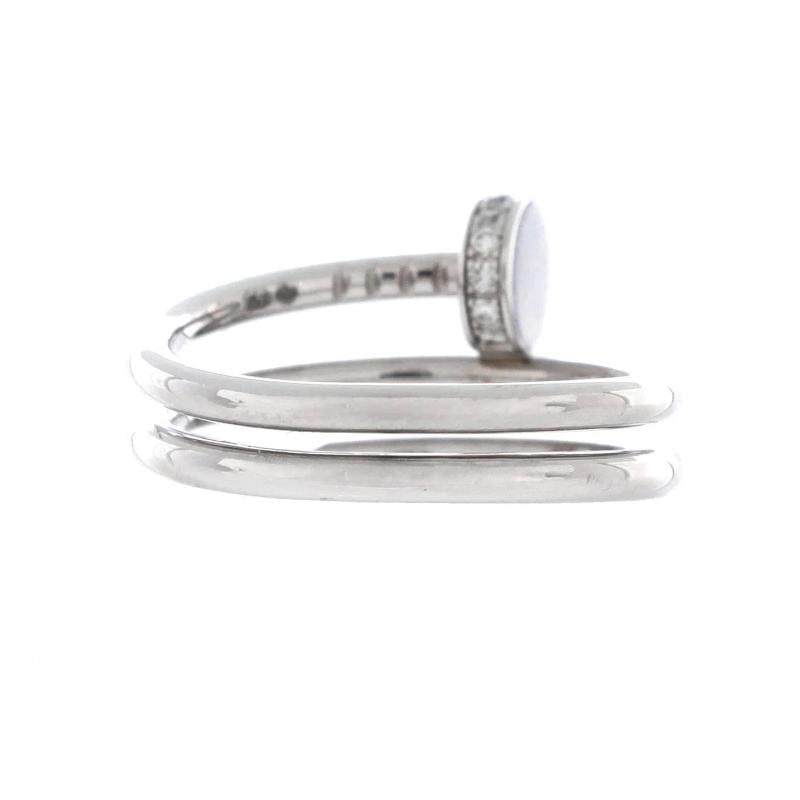 Cartier Juste un Clou Double Ring 18K White Gold and Diamonds Small - 3