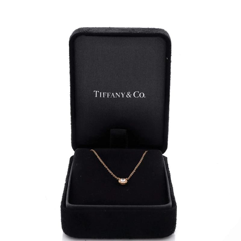 Tiffany & Co. Soleste Round Pendant Necklace Rose Gold with Diamonds - 2