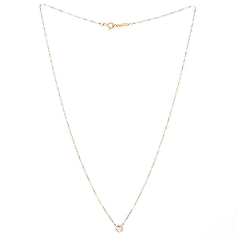 Tiffany & Co. Soleste Round Pendant Necklace Rose Gold with Diamonds - 3