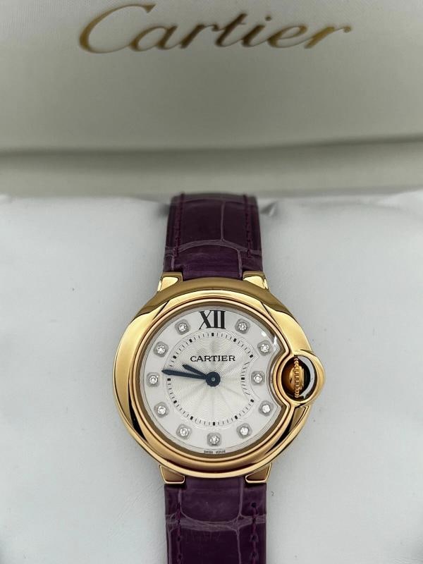 Cartier Ref 3007 Ladies Ballon Bleu Diamond Dial 18K Rose Gold Box Paper - 2
