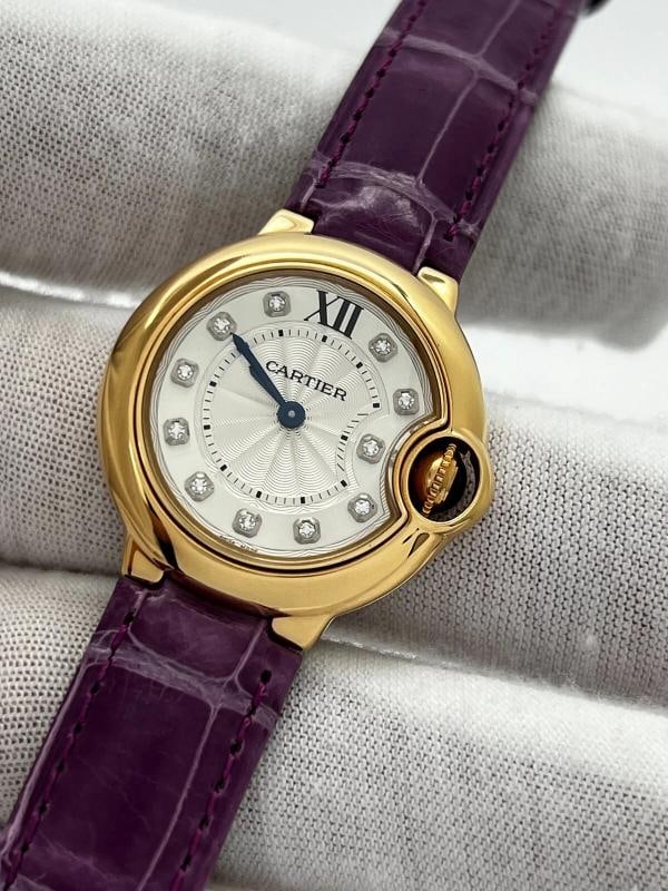 Cartier Ref 3007 Ladies Ballon Bleu Diamond Dial 18K Rose Gold Box Paper - 7