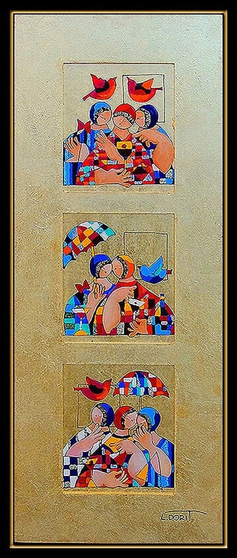 Dorit Levi Original Painting Oil On Board Female Cubism Portrait Signed Artwork - 2