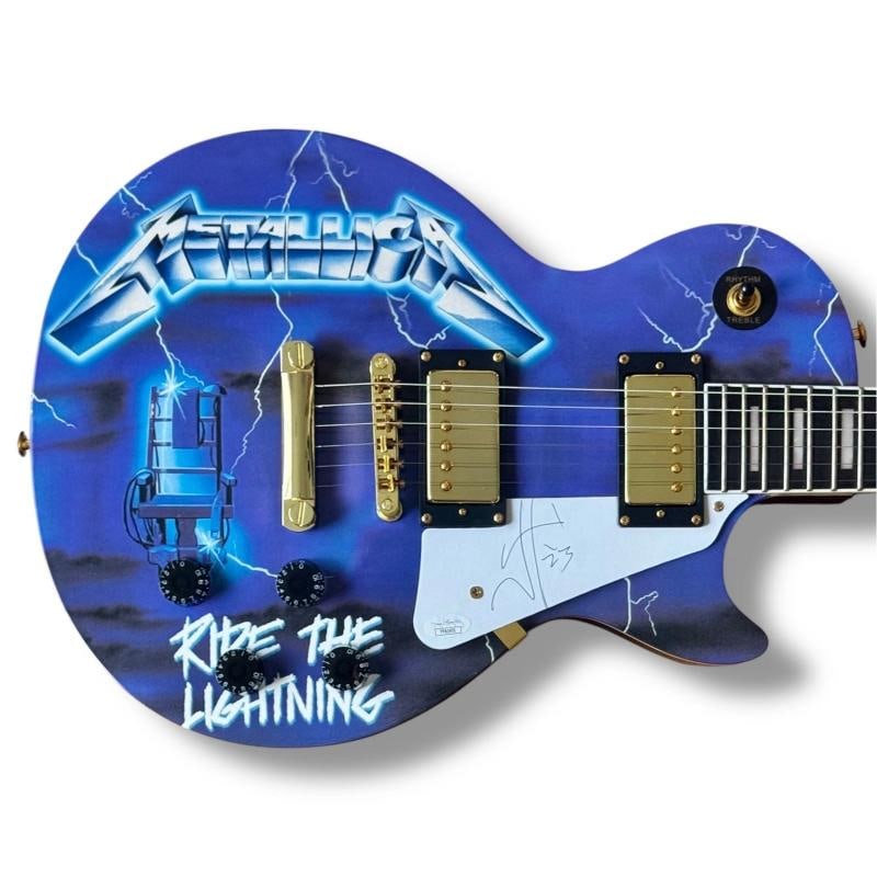 James Hetfield Signed Guitar Custom JSA COA Metallica Ride the Lightning: Industry: Music,Signed: Yes,Autograph Authentication: James Spence (JSA),Object Type: Guitar & Guitar Pick,Original/Reproduction: Original,Country of Origin: United States