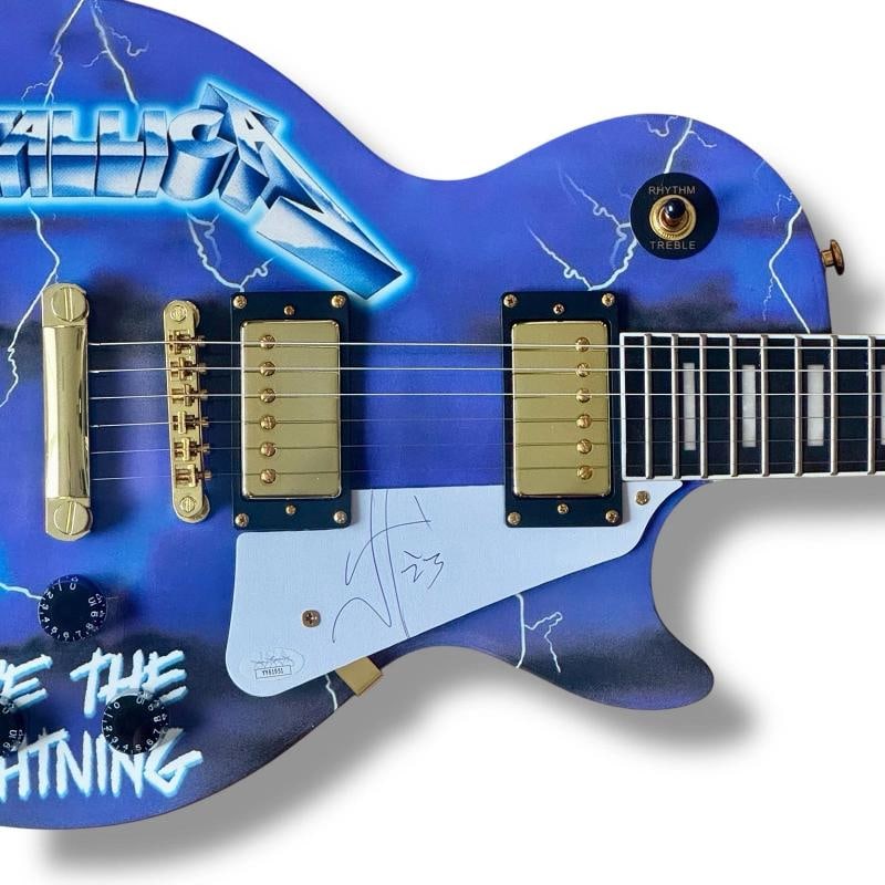 James Hetfield Signed Guitar Custom JSA COA Metallica Ride the Lightning - 2