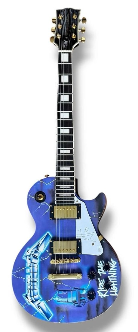 James Hetfield Signed Guitar Custom JSA COA Metallica Ride the Lightning - 3