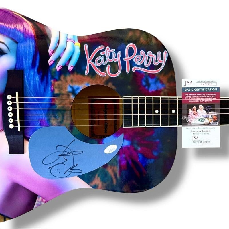 Katy Perry Signed Guitar Custom Graphics JSA COA Teenage Dream - 2