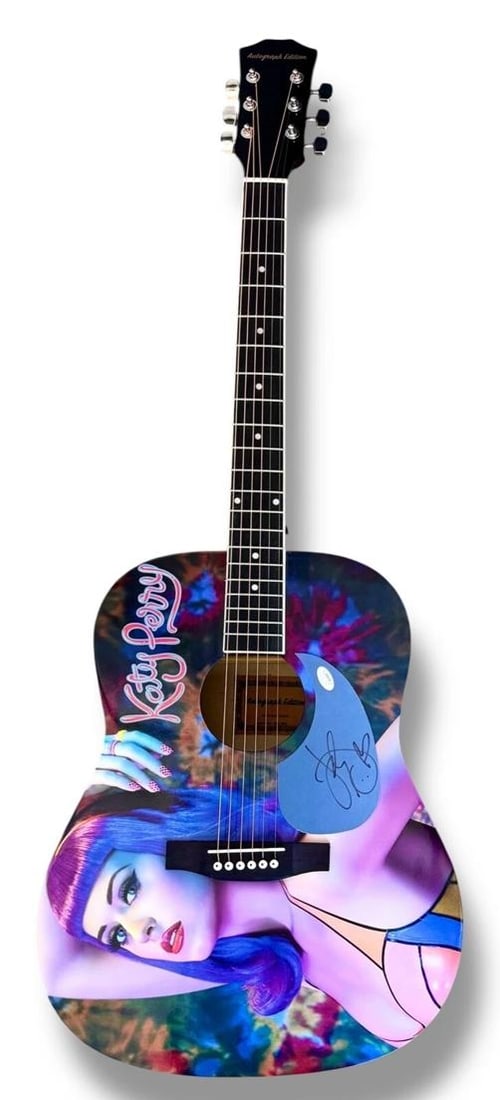 Katy Perry Signed Guitar Custom Graphics JSA COA Teenage Dream - 3