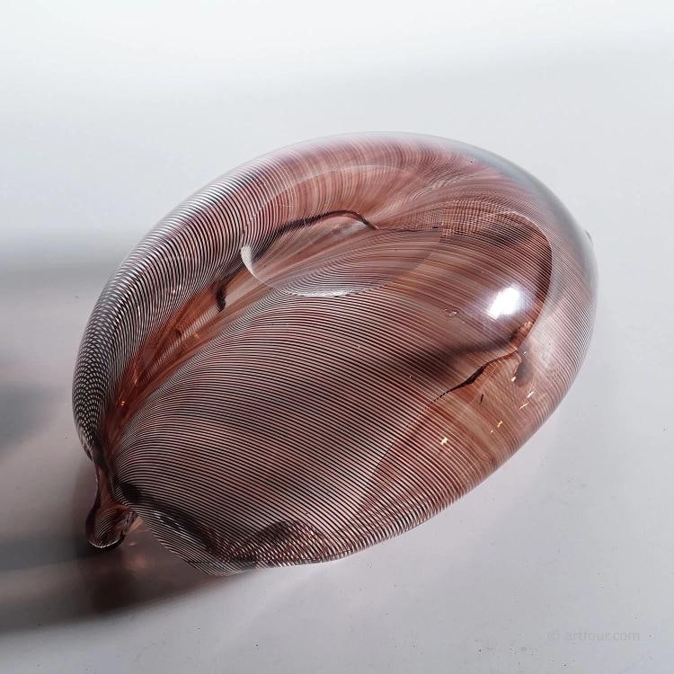 Vintage Tessuto Bowl by Tyra Lundgren for Venini, Murano - 10