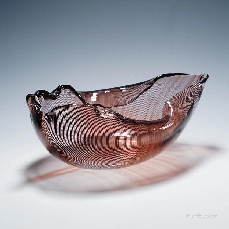Vintage Tessuto Bowl by Tyra Lundgren for Venini, Murano - 6