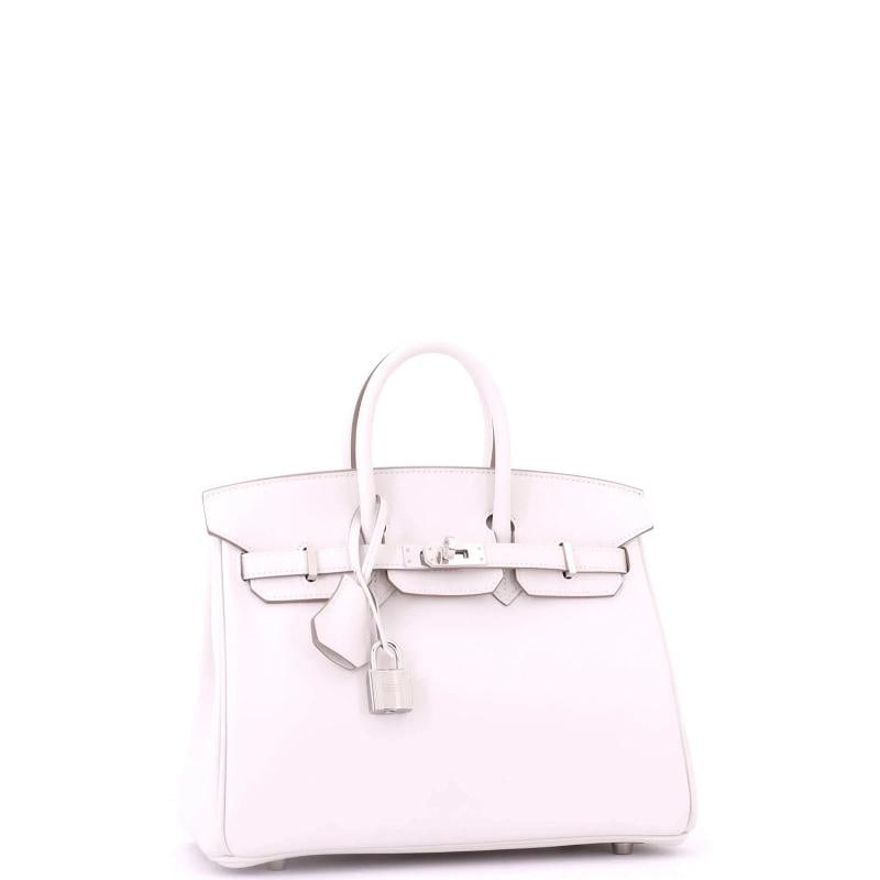 Hermes Birkin Handbag Grey Swift with Palladium Hardware 25 - 3
