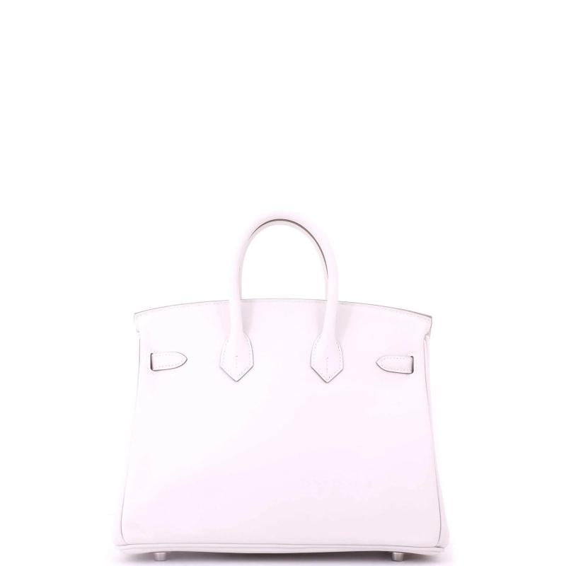 Hermes Birkin Handbag Grey Swift with Palladium Hardware 25 - 4