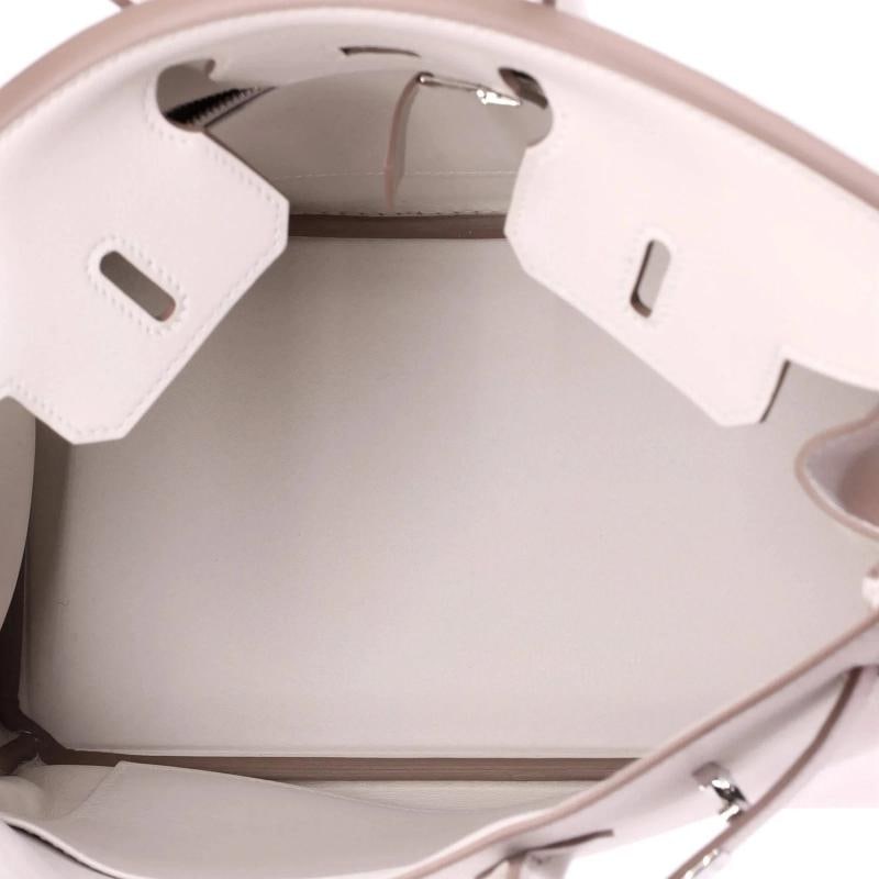 Hermes Birkin Handbag Grey Swift with Palladium Hardware 25 - 6