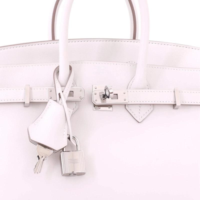 Hermes Birkin Handbag Grey Swift with Palladium Hardware 25 - 7